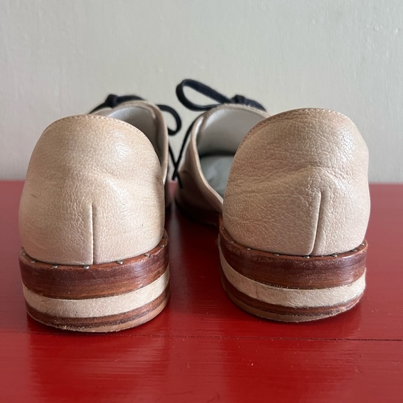 Freda Salvador Wit D’orsay Cream leather Loafers 7.5 - Picture 8 of 14